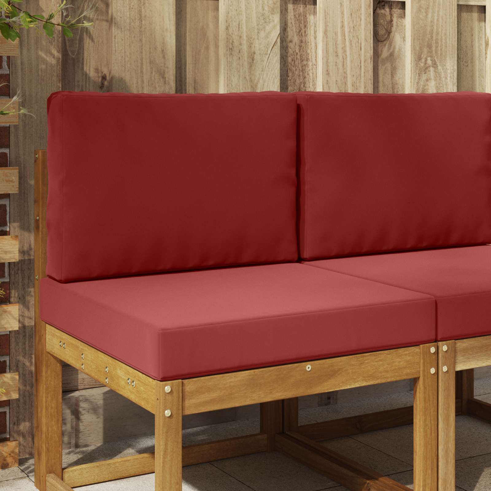 Cuscino per divano da esterno 2 pcs Rosso vino Poliestere | homemem39