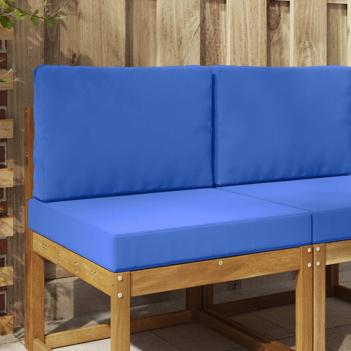 Cuscino per divano da esterno 2 pcs Blu Reale Poliestere | homemem39