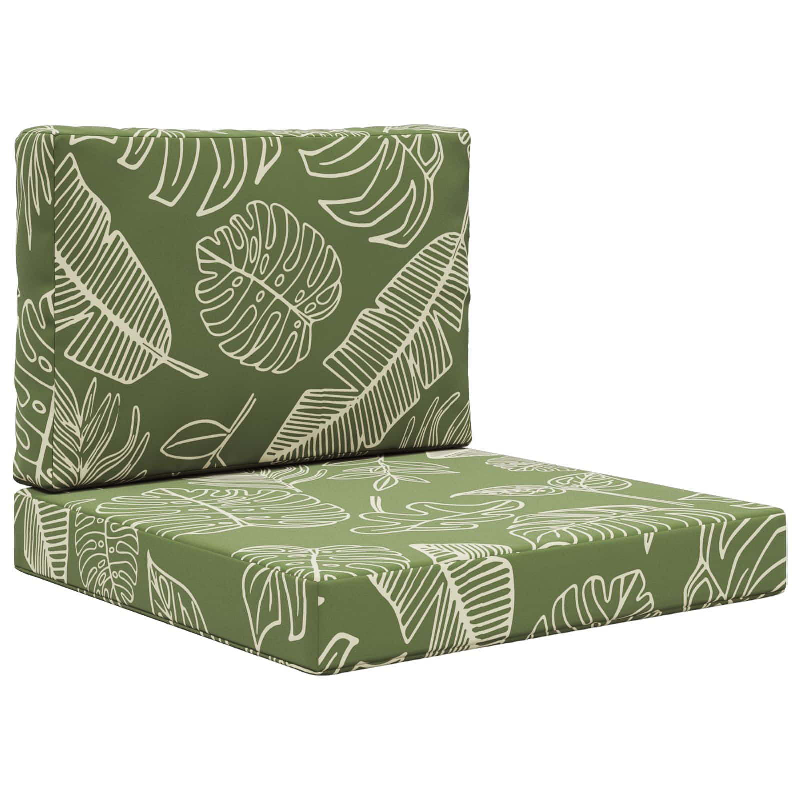 Cuscino per divano da esterno 2 pcs Design a foglia Poliestere | homemem39