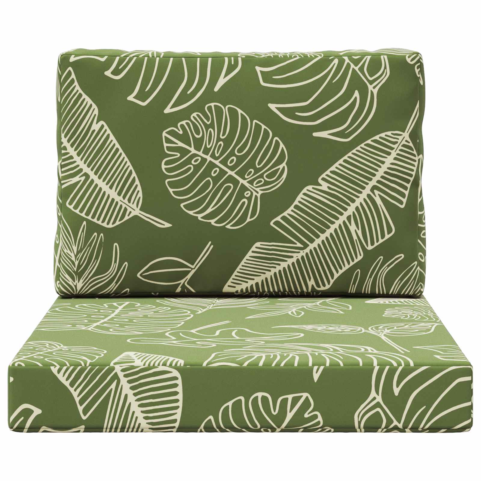 Cuscino per divano da esterno 2 pcs Design a foglia Poliestere | homemem39