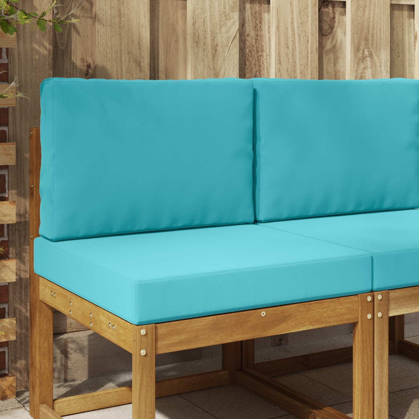 Cuscino per divano da esterno 2 pcs Turchese Poliestere | homemem39
