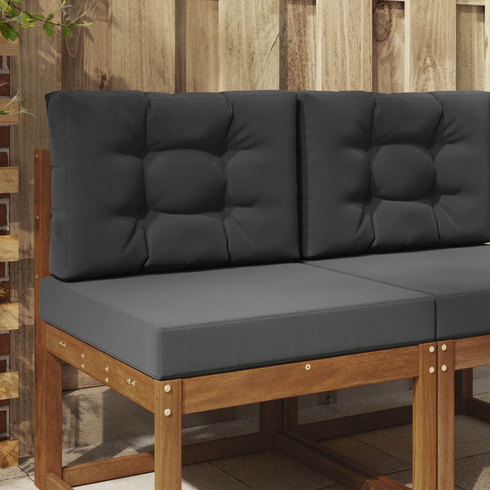 Cuscino per divano da esterno 2 pcs Antracite Poliestere | homemem39