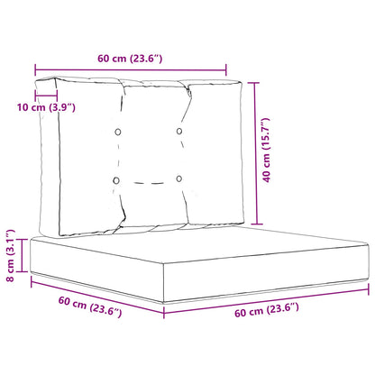 Cuscino per divano da esterno 2 pcs Grigio Poliestere | homemem39
