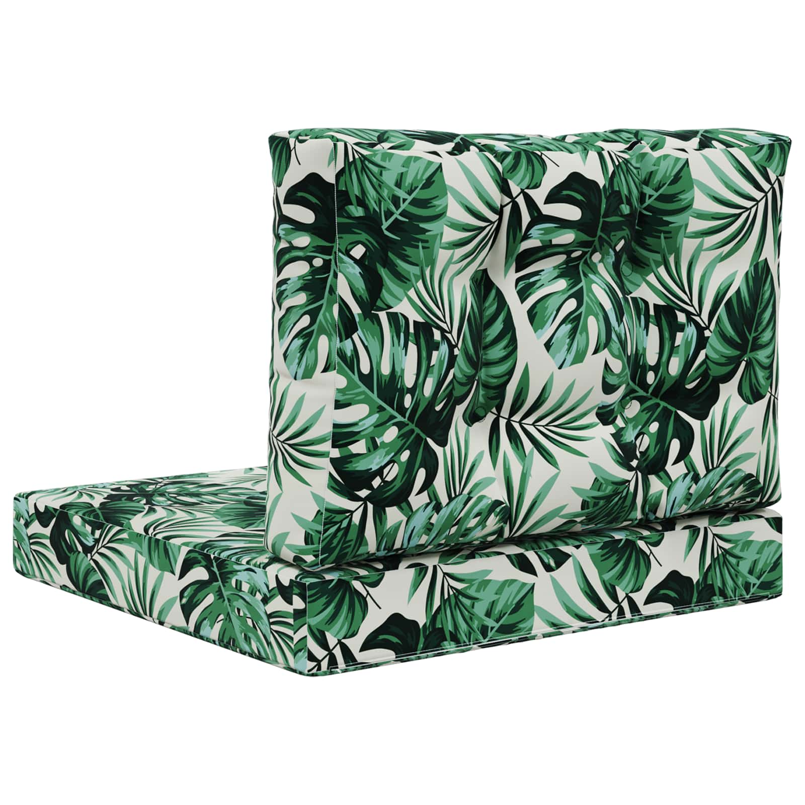 Cuscino per divano da esterno 2 pcs Motivo Foglia Poliestere | homemem39