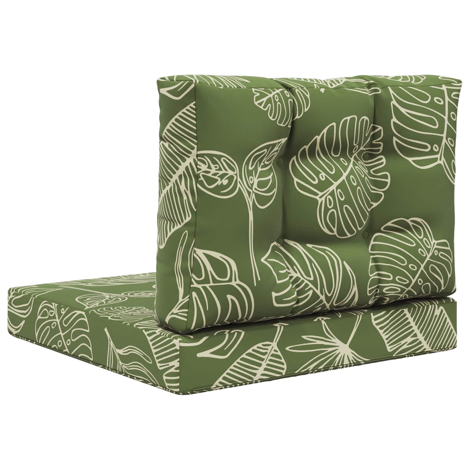 Cuscino per divano da esterno 2 pcs Design a foglia Poliestere | homemem39