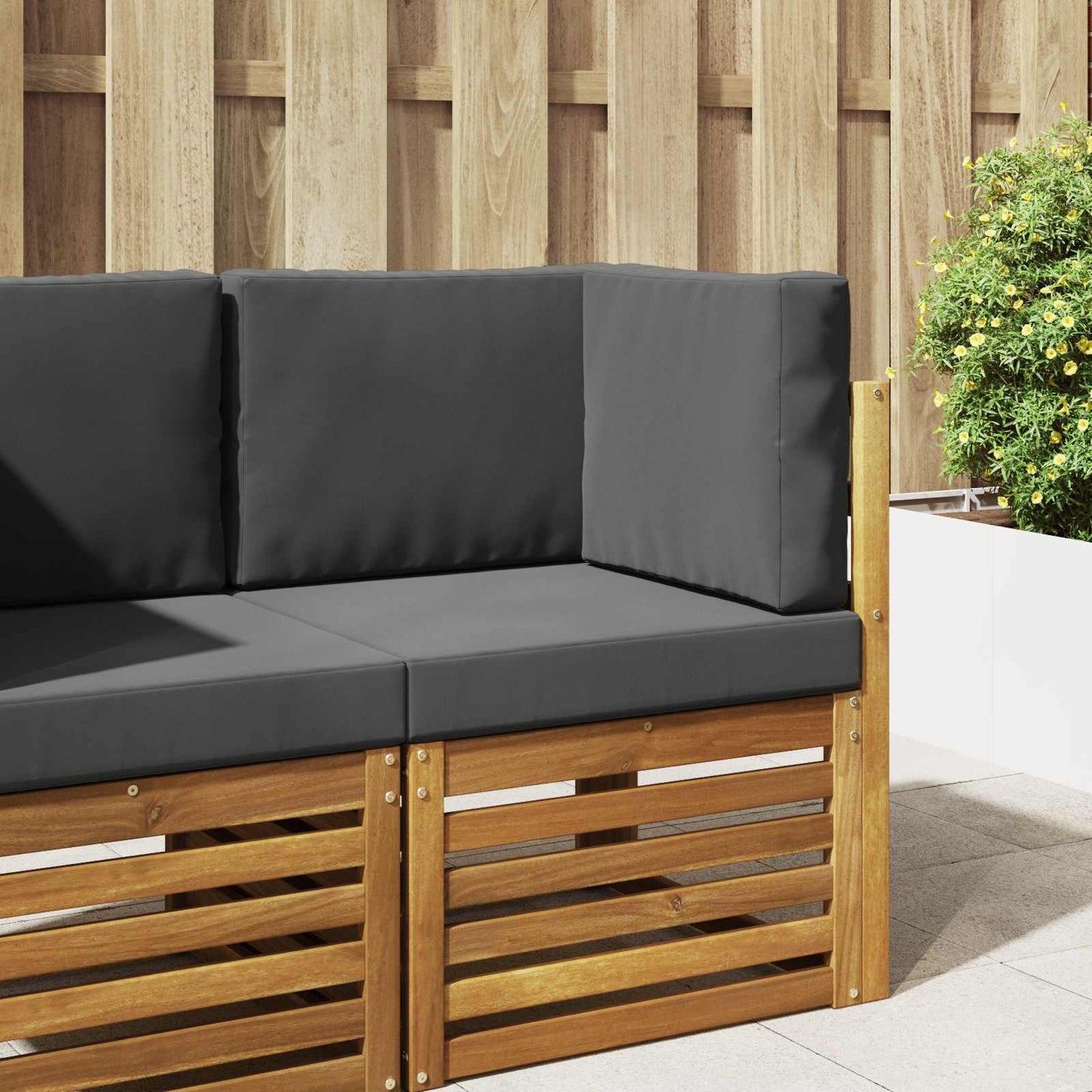 Cuscino per divano da esterno 3 pcs Antracite Poliestere | homemem39
