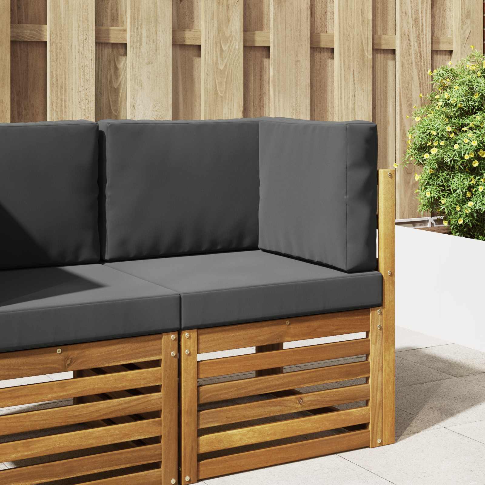 Cuscino per divano da esterno 3 pcs Antracite Poliestere | homemem39