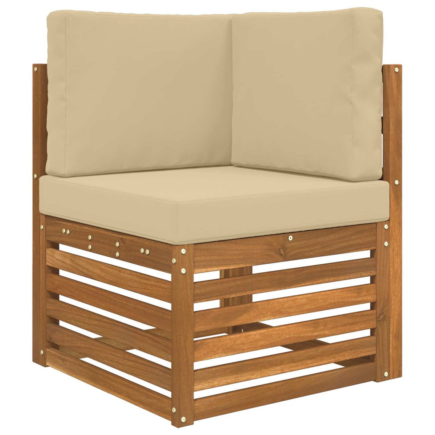 Cuscino per divano da esterno 3 pcs Beige Poliestere