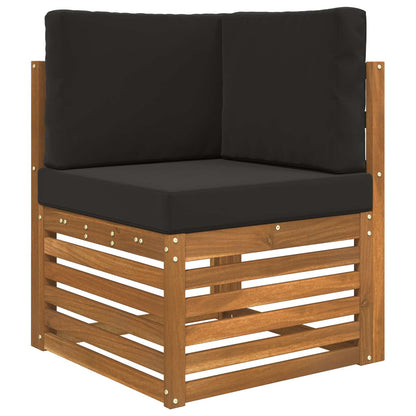 Cuscino per divano da esterno 3 pcs Nero Poliestere