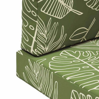 Cuscino per divano da esterno 3 pcs Design a foglia Poliestere