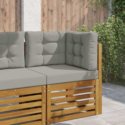 Cuscino per divano da esterno 3 pcs Grigio Poliestere | homemem39