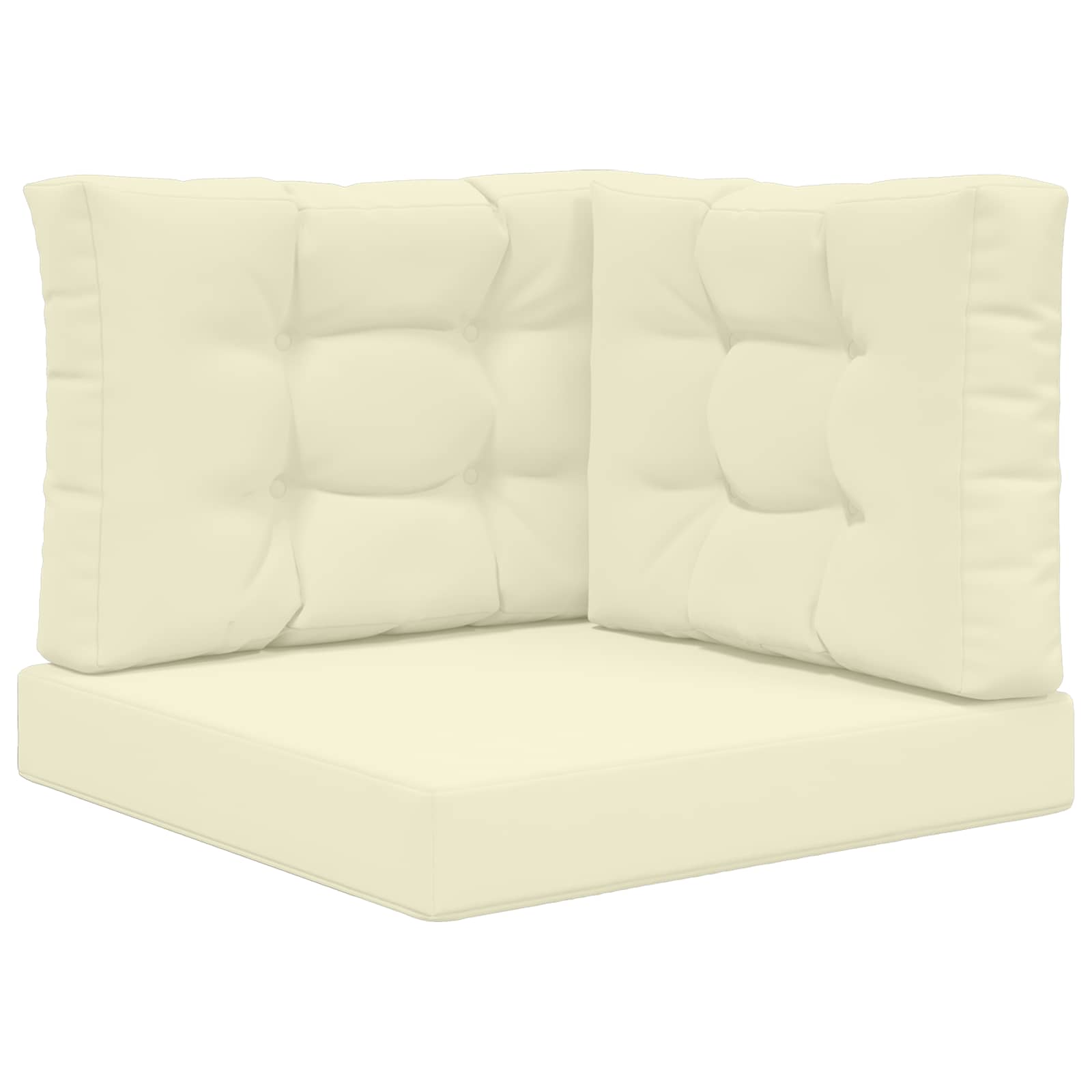 Cuscino per divano da esterno 3 pcs Crema Poliestere | homemem39