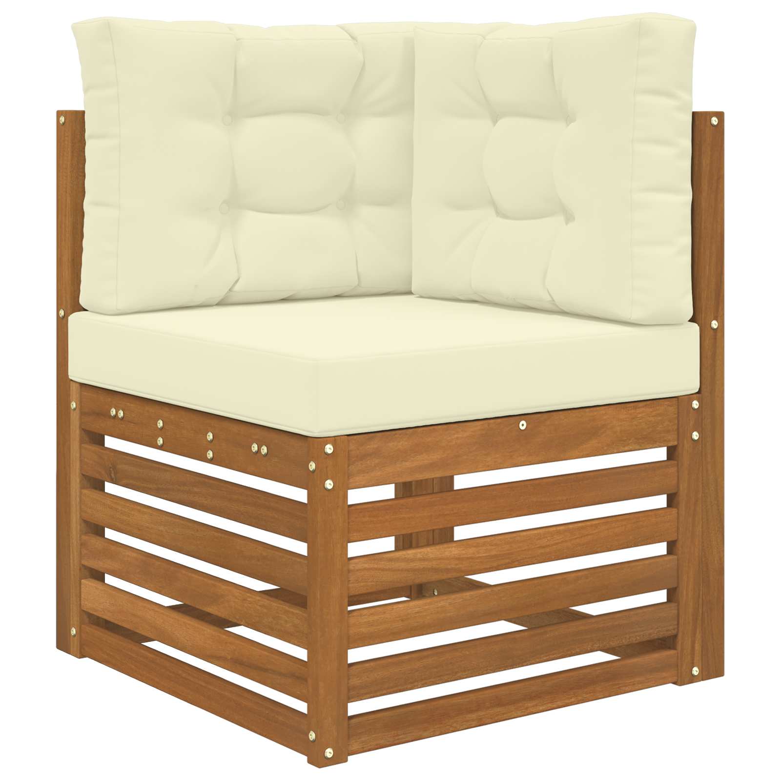 Cuscino per divano da esterno 3 pcs Crema Poliestere | homemem39