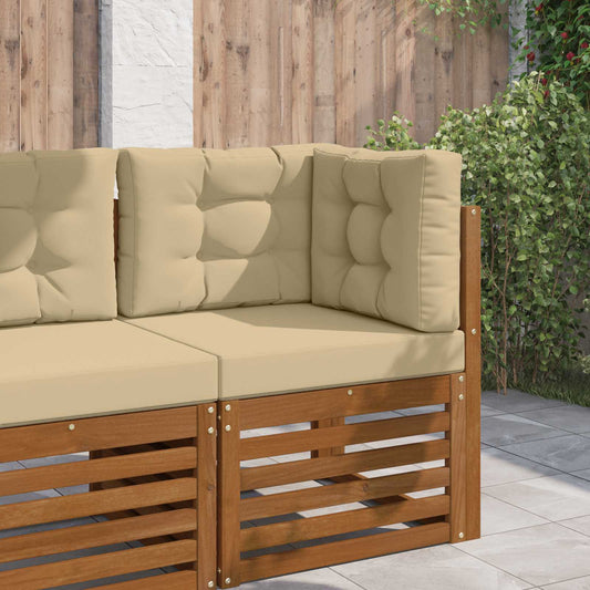 Cuscino per divano da esterno Poliestere Beige 60 x 60 cm - homemem39