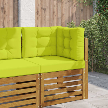 Cuscino per divano da esterno 3 pcs Verde Poliestere