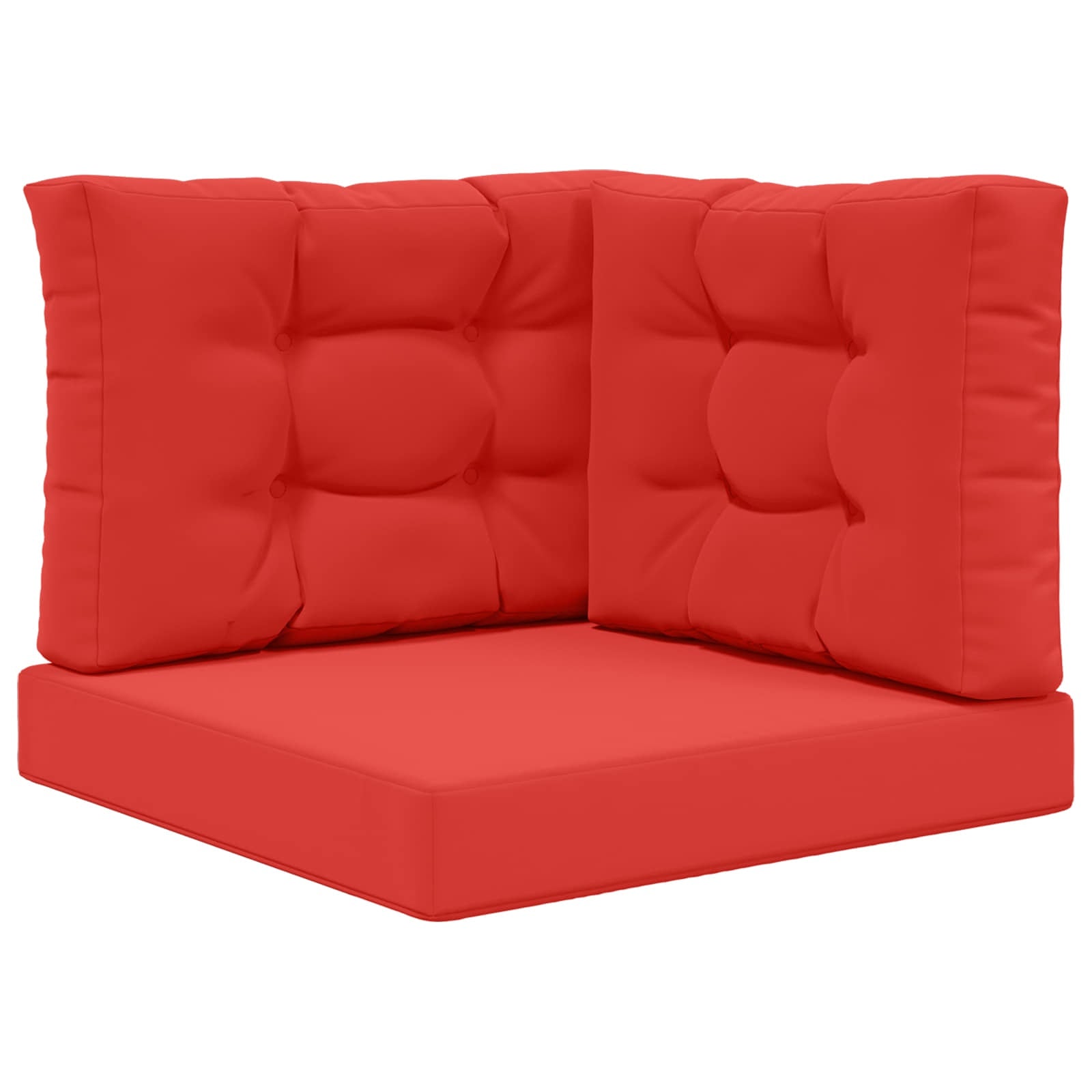 Cuscino per divano da esterno 3 pcs Rosso Poliestere | homemem39