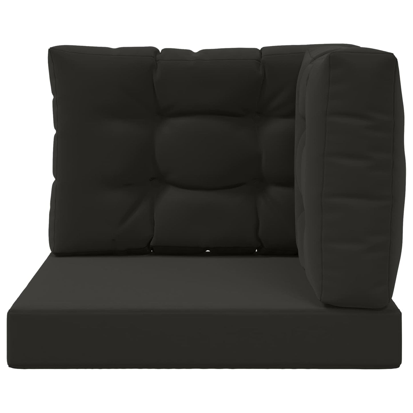 Cuscino per divano da esterno 3 pcs Nero Poliestere | homemem39