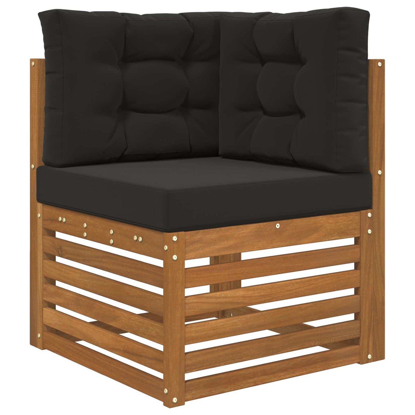 Cuscino per divano da esterno 3 pcs Nero Poliestere | homemem39