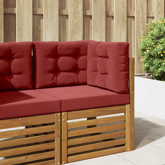 Cuscino per divano da esterno Poliestere Rosso vino 60 x 60 cm - homemem39