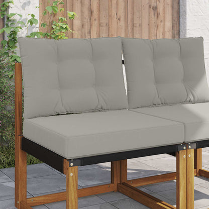 Cuscino per divano da esterno 2 pcs Grigio Poliestere