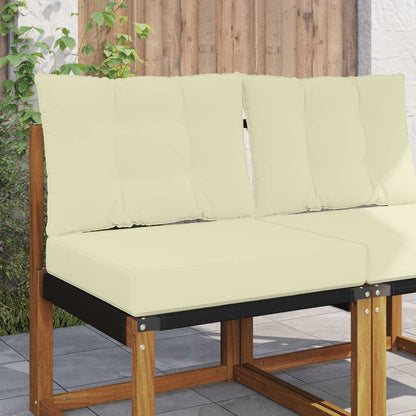 Cuscino per divano da esterno 2 pcs Crema Poliestere