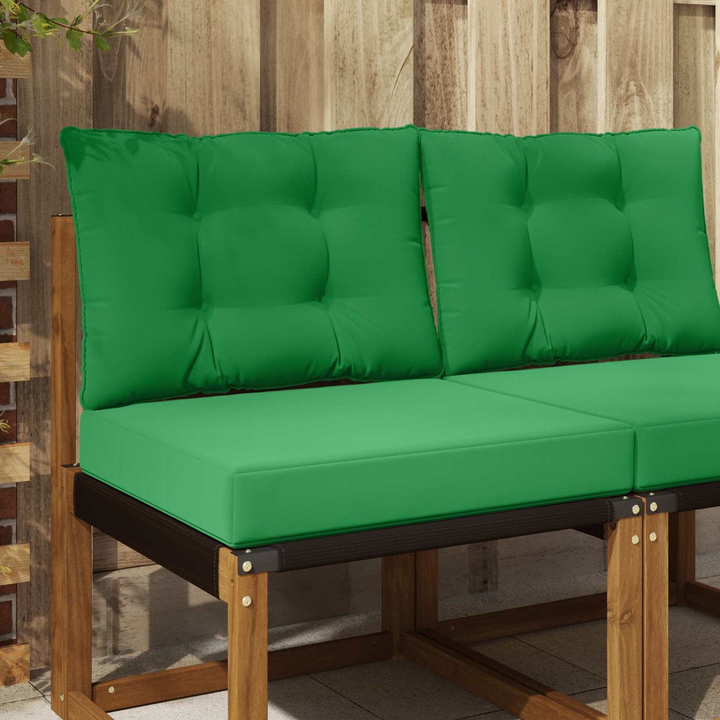 Cuscino per divano da esterno Poliestere Verde 60 x 50,5 x 8 cm