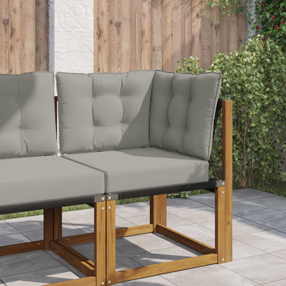 Cuscino per divano da esterno Poliestere Grigio 60 x 40 x 10 cm | homemem39