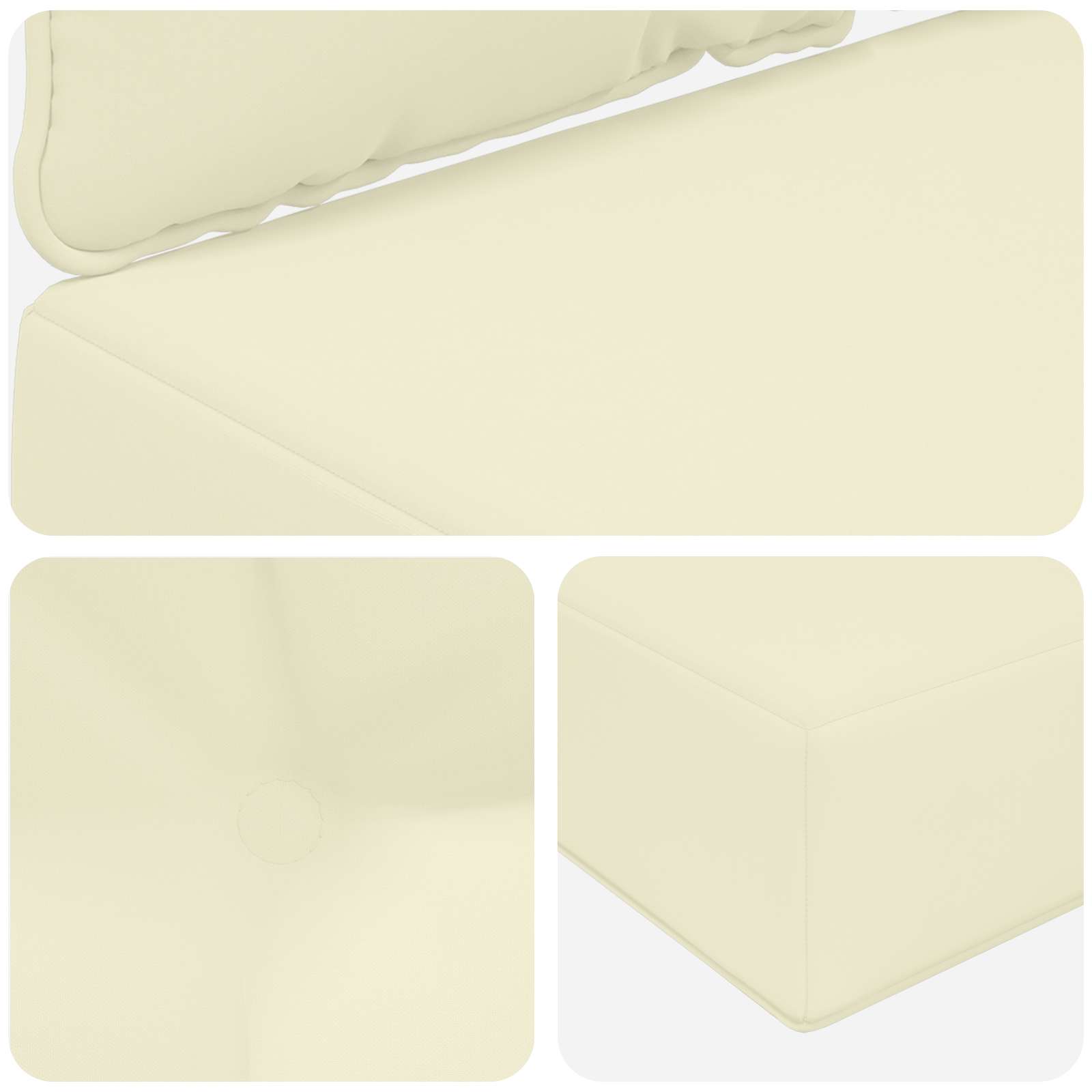 Cuscino per divano da esterno Poliestere Crema 60 x 40 x 10 cm | homemem39