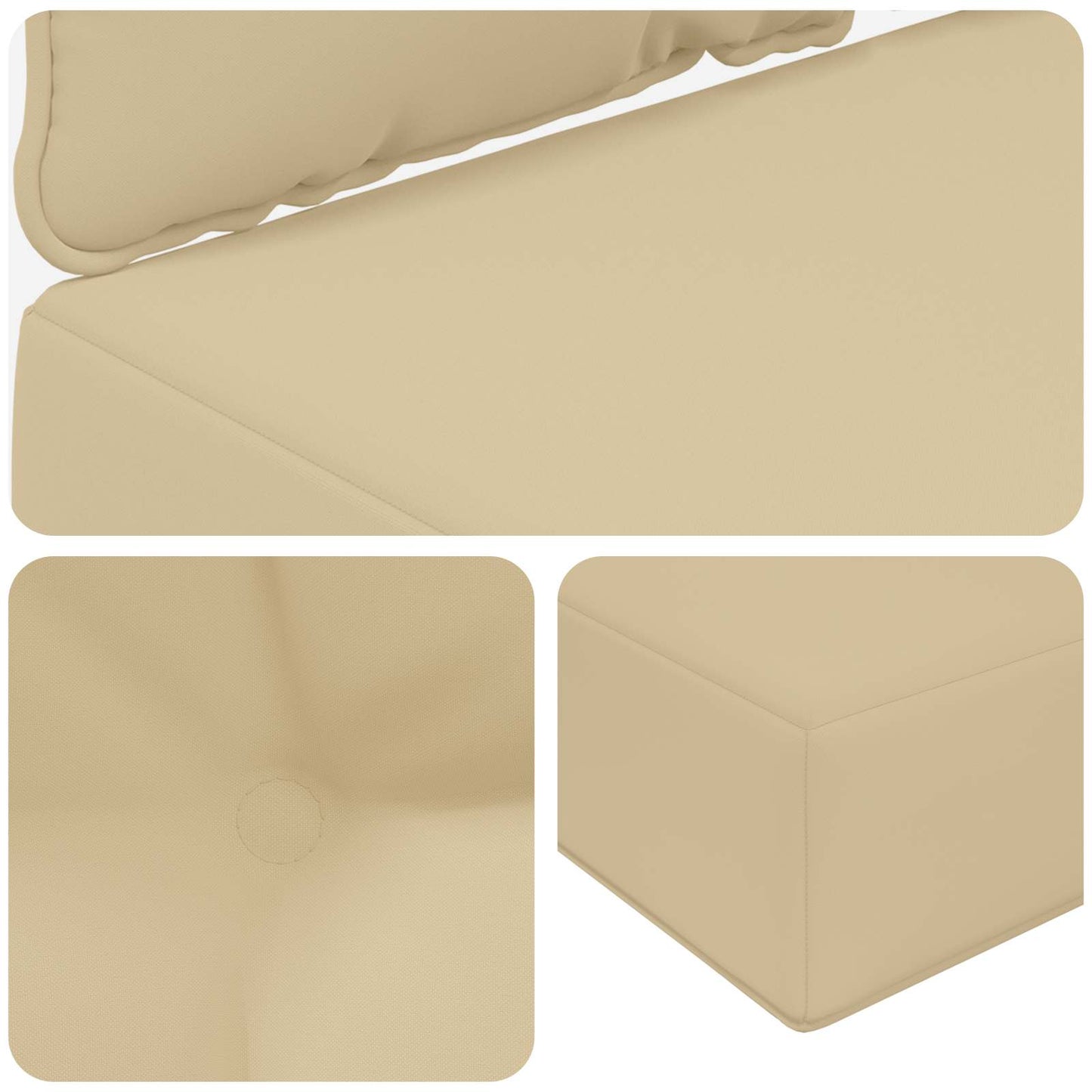 Cuscino per divano da esterno Poliestere Beige 60 x 40 x 10 cm | homemem39