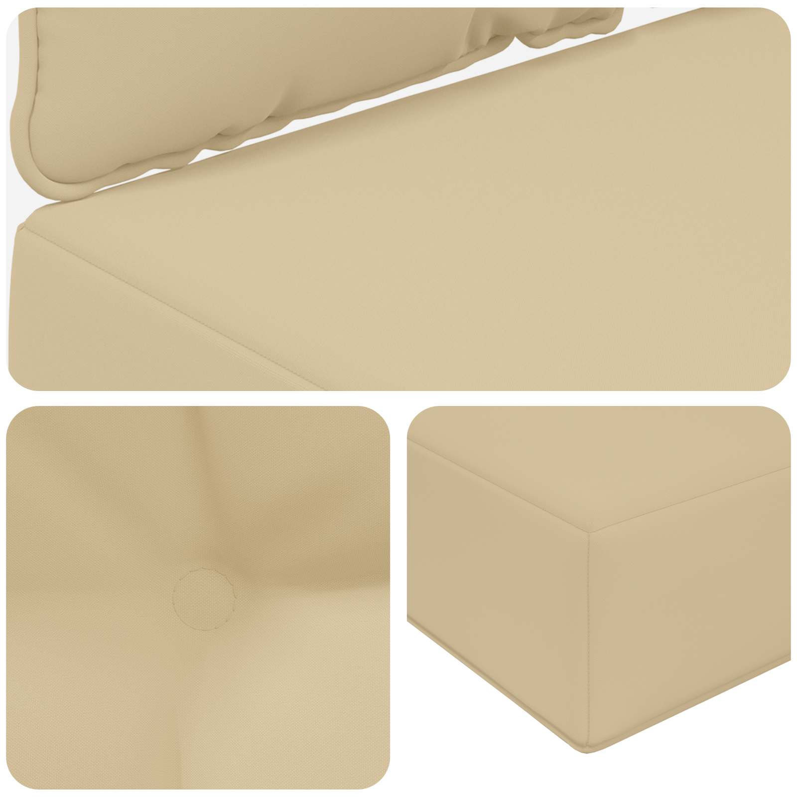 Cuscino per divano da esterno Poliestere Beige 60 x 40 x 10 cm | homemem39