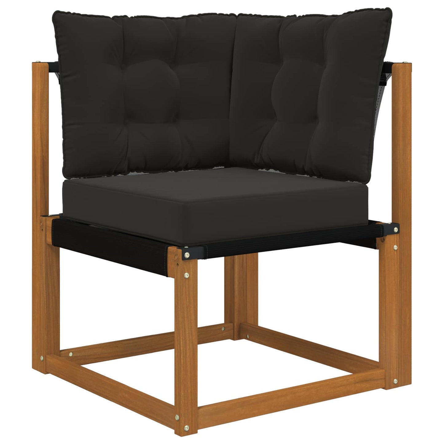 Cuscino per divano da esterno Poliestere Nero 60 x 40 x 10 cm | homemem39