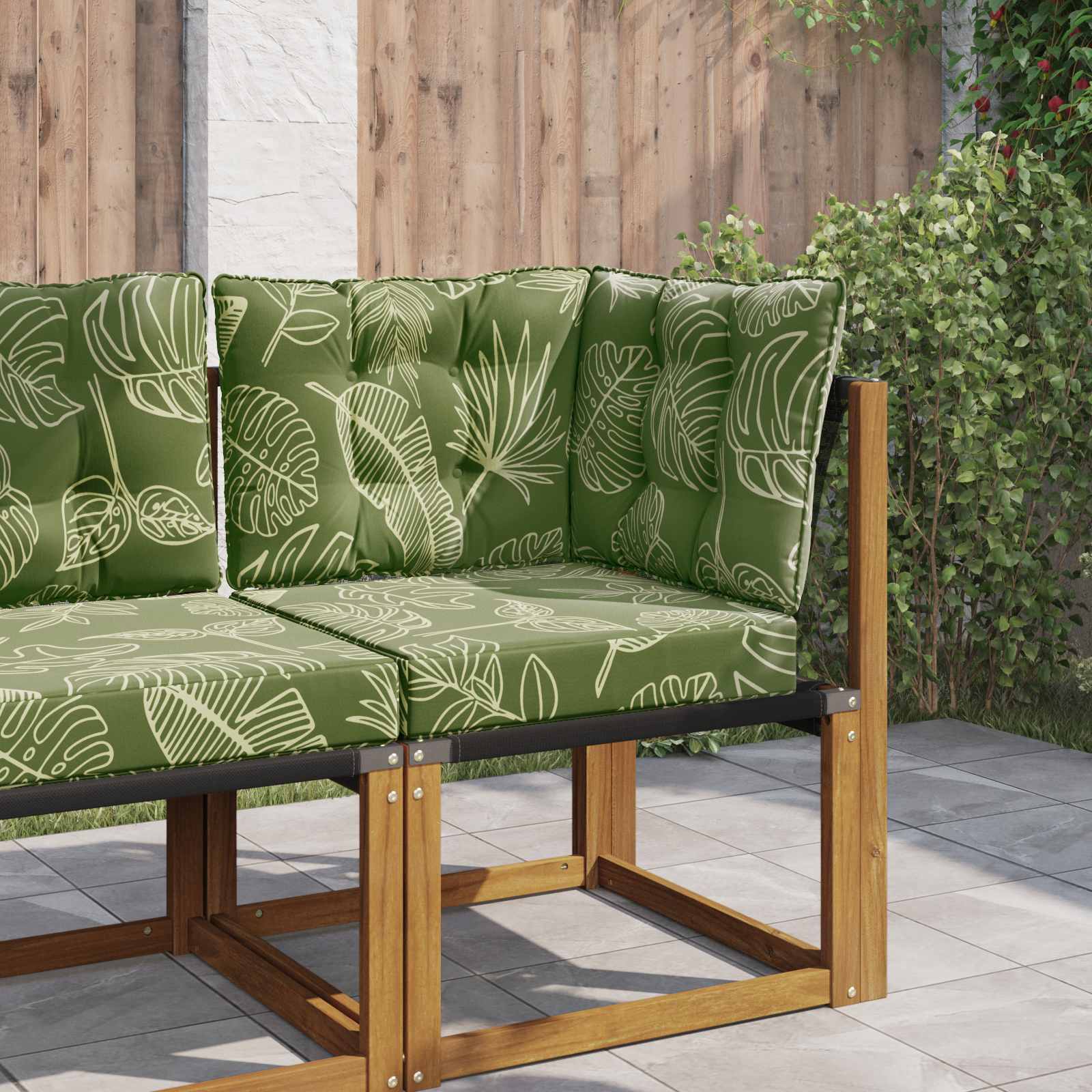 Cuscino per divano da esterno Poliestere Design a foglia | homemem39