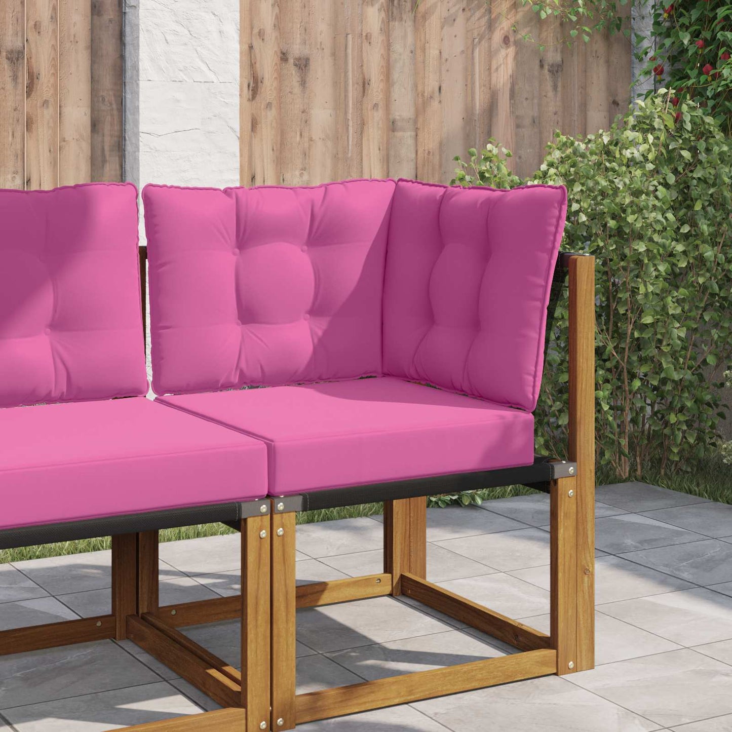 Cuscino per divano da esterno Poliestere Rosa 60 x 40 x 10 cm | homemem39