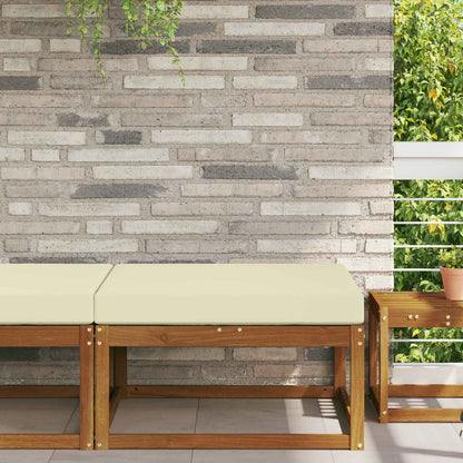 Cuscino per divano da esterno Crema 80 x 80 x 8 cm Poliestere | homemem39