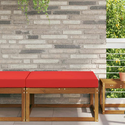 Cuscino per divano da esterno Rosso 80 x 80 x 8 cm Poliestere | homemem39