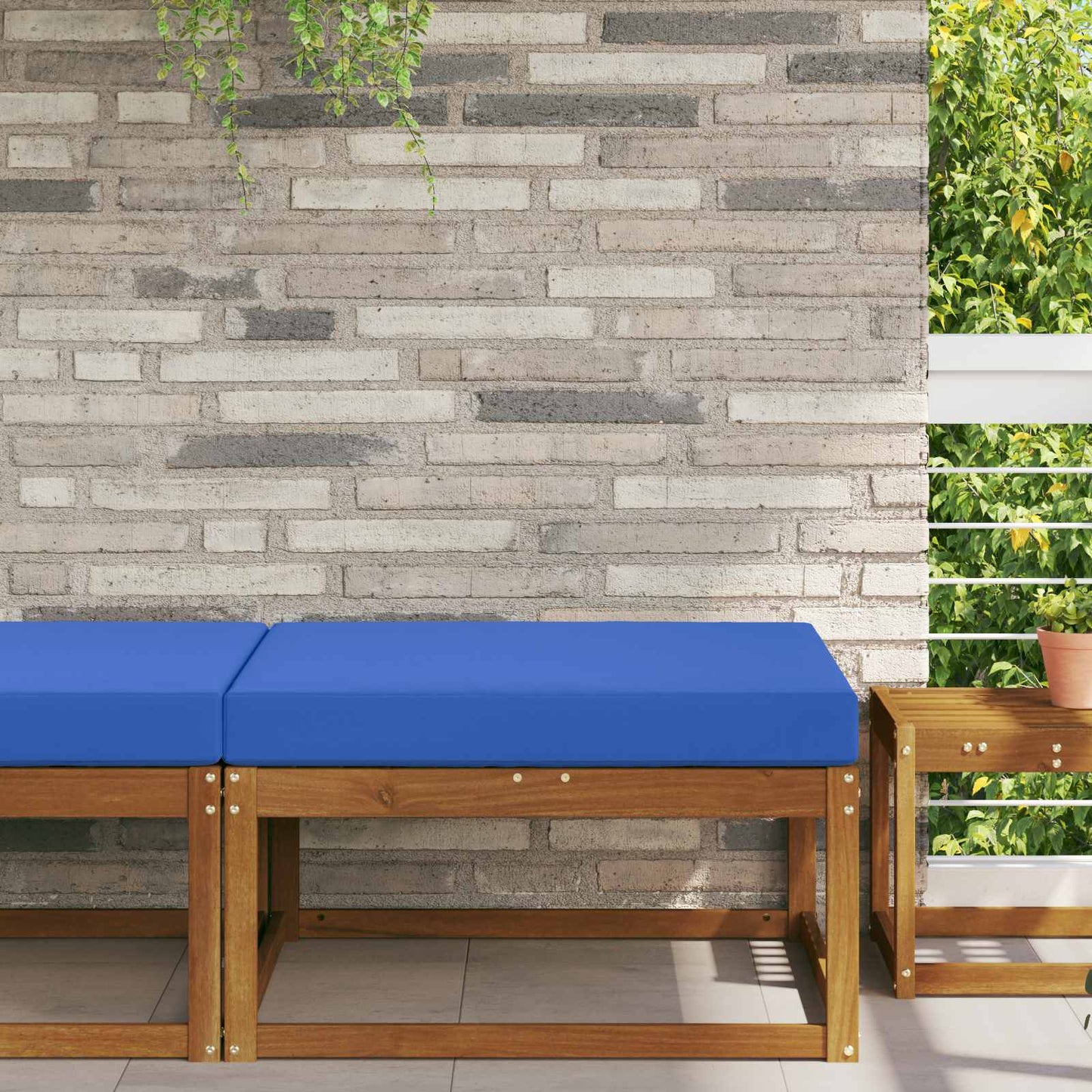 Cuscino per divano da esterno Blu Reale 80 x 80 x 8 cm | homemem39