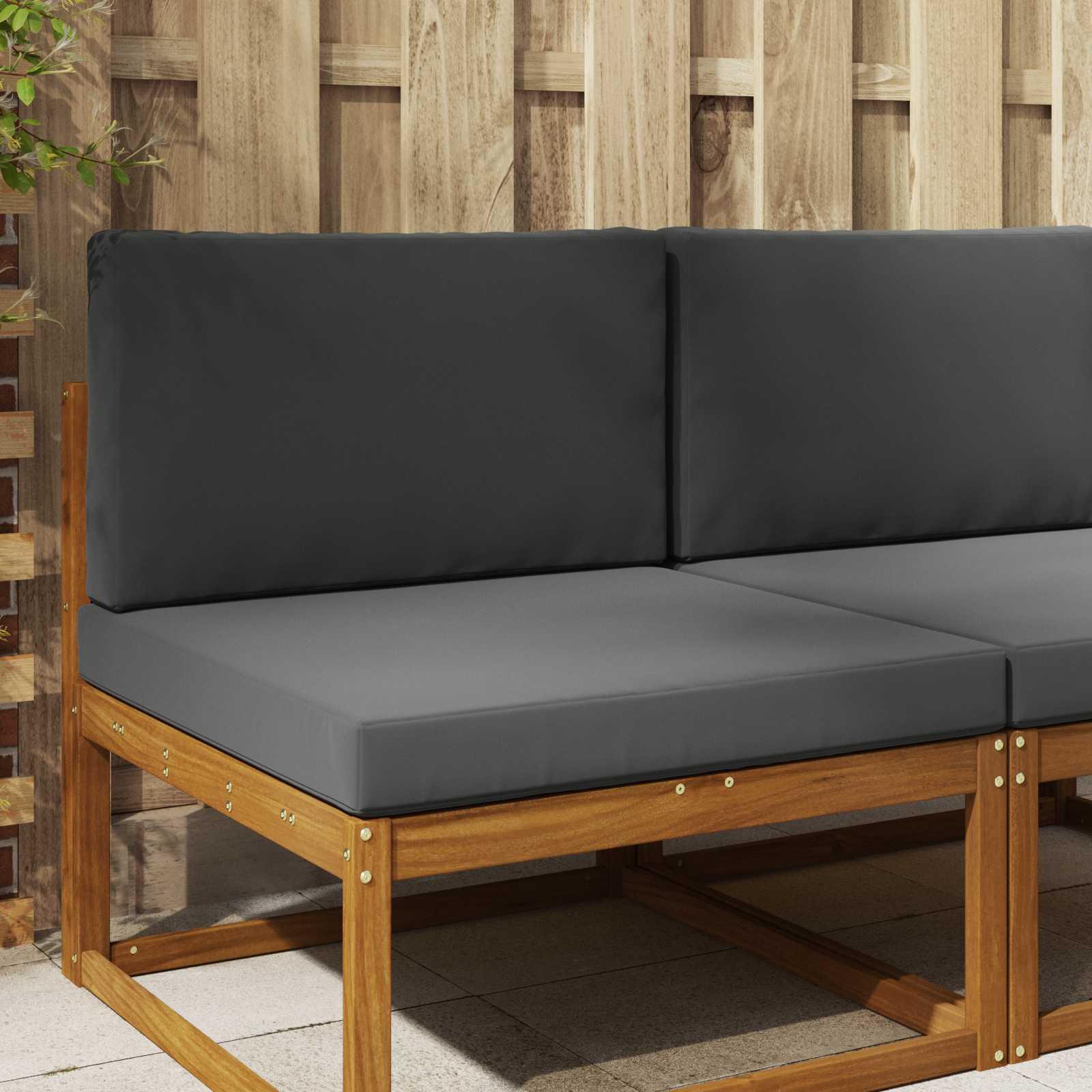 Cuscino per divano da esterno 2 pcs Antracite Poliestere | homemem39