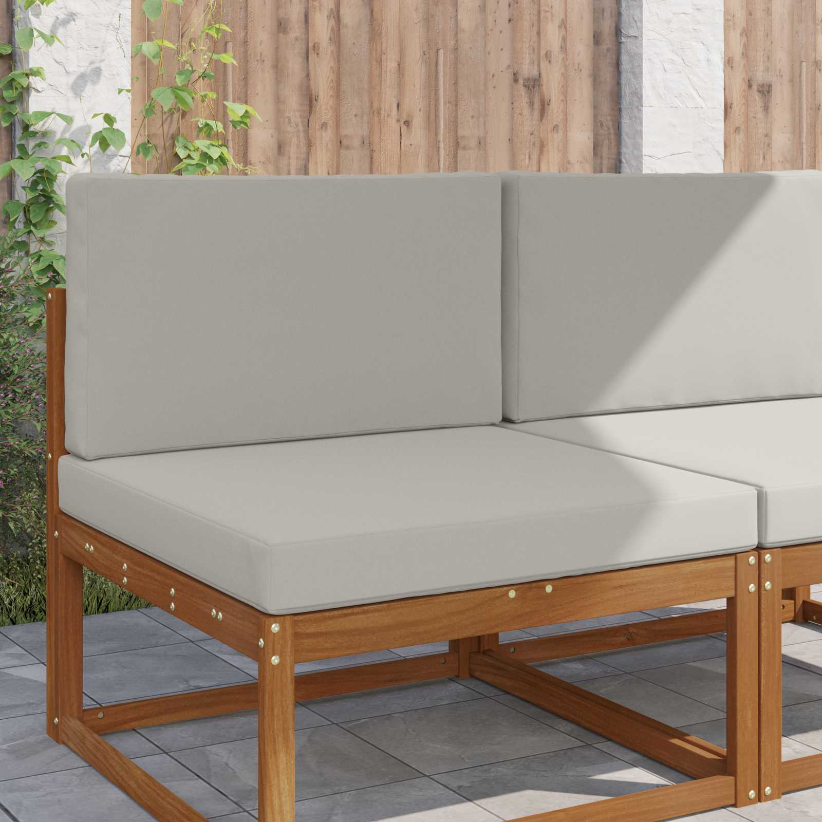 Cuscino per divano da esterno 2 pcs Grigio Poliestere | homemem39