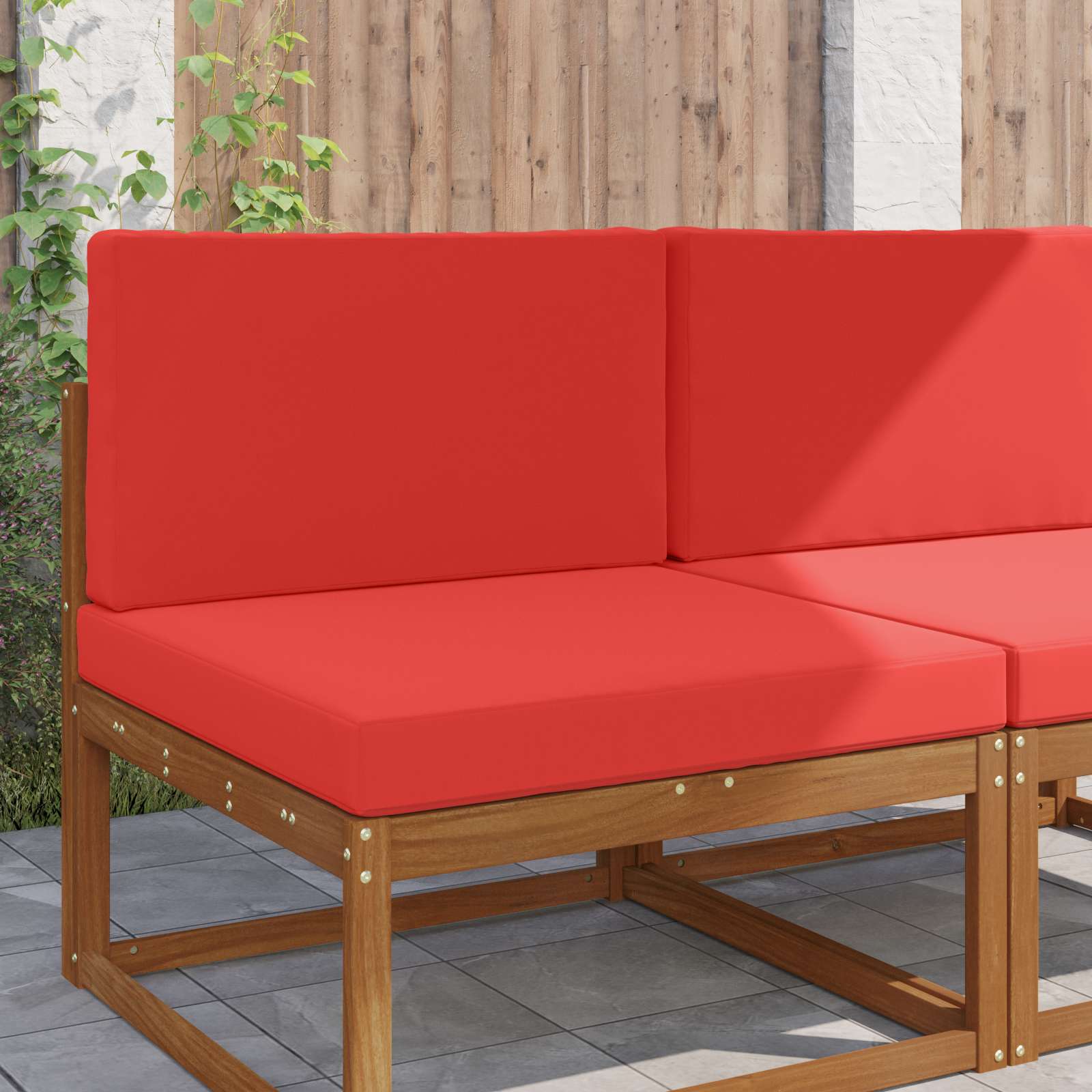 Cuscino per divano da esterno 2 pcs Rosso Poliestere | homemem39