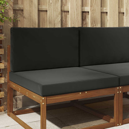 Cuscino per divano da esterno 2 pcs Nero Poliestere | homemem39