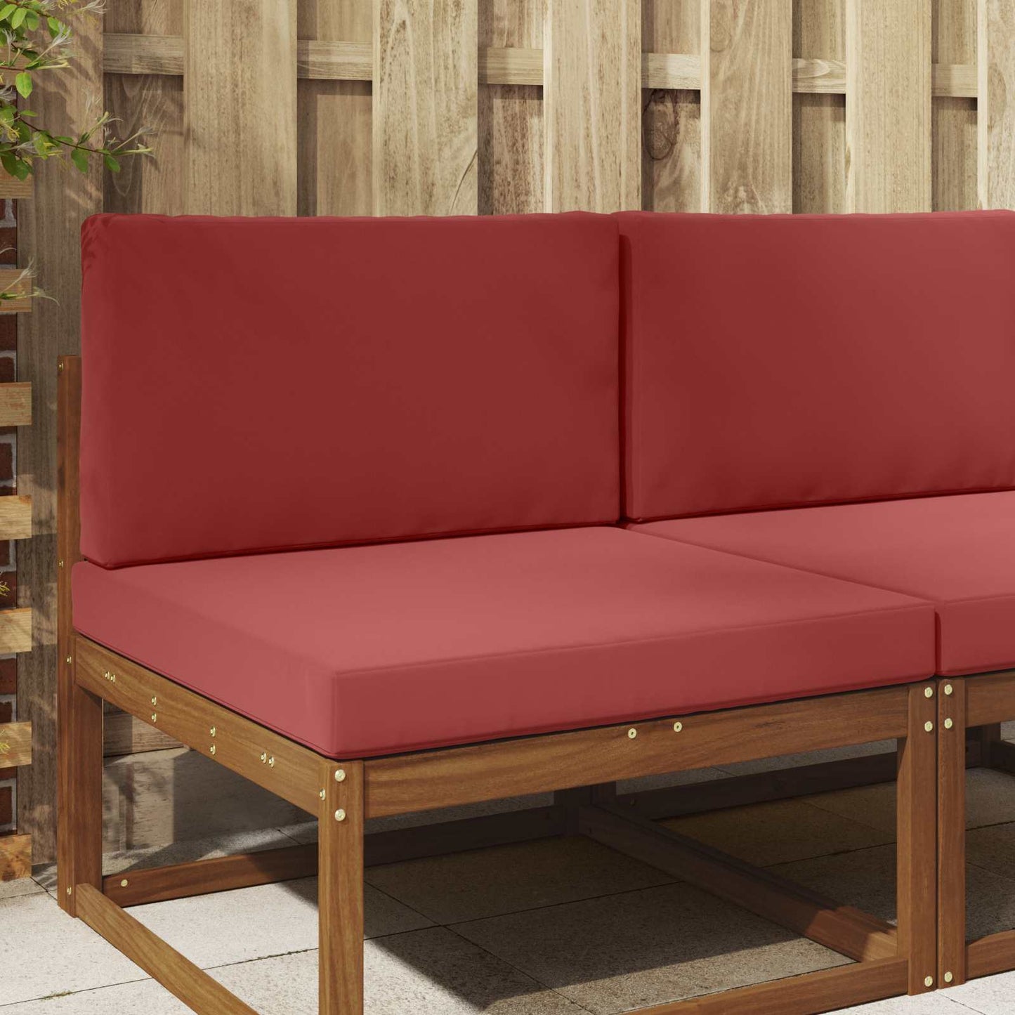 Cuscino per divano da esterno 2 pcs Rosso vino Poliestere | homemem39
