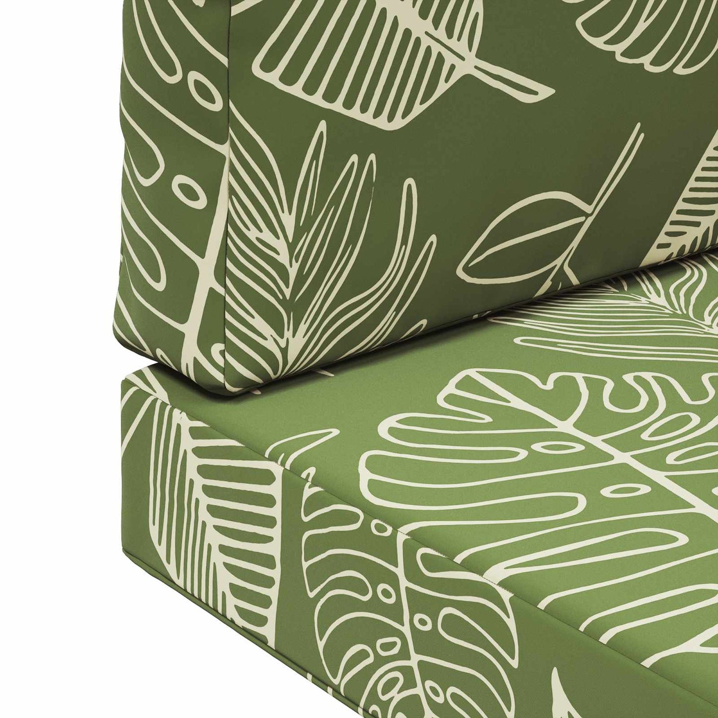 Cuscino per divano da esterno 2 pcs Design a foglia Poliestere | homemem39