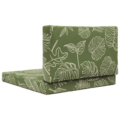 Cuscino per divano da esterno 2 pcs Design a foglia Poliestere | homemem39