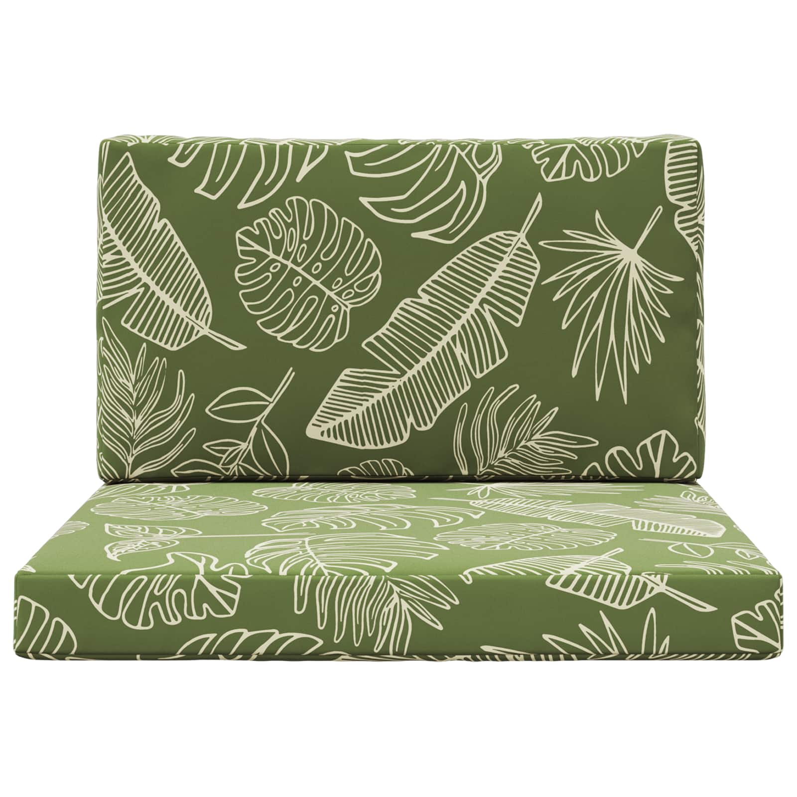 Cuscino per divano da esterno 2 pcs Design a foglia Poliestere | homemem39