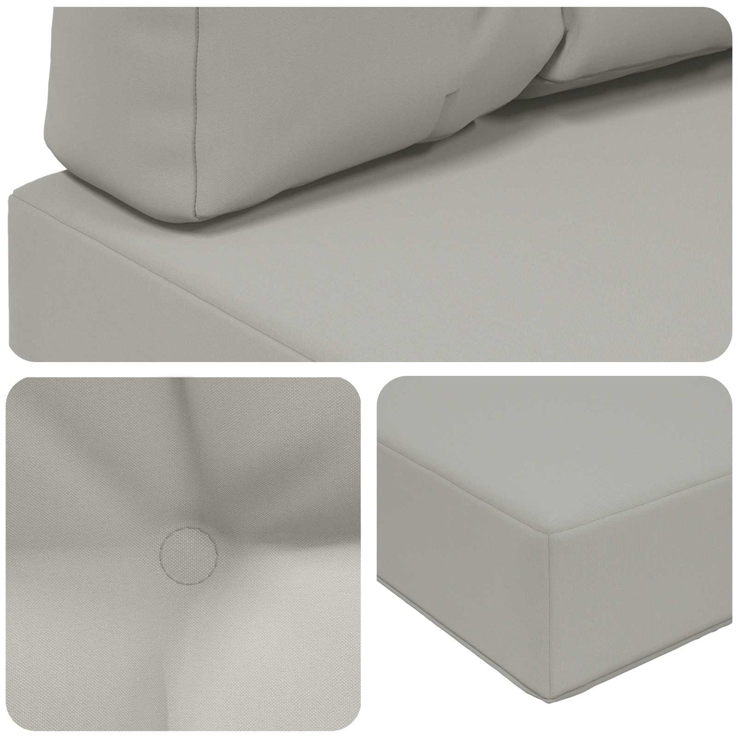 Cuscino per divano da esterno 2 pcs Grigio Poliestere | homemem39