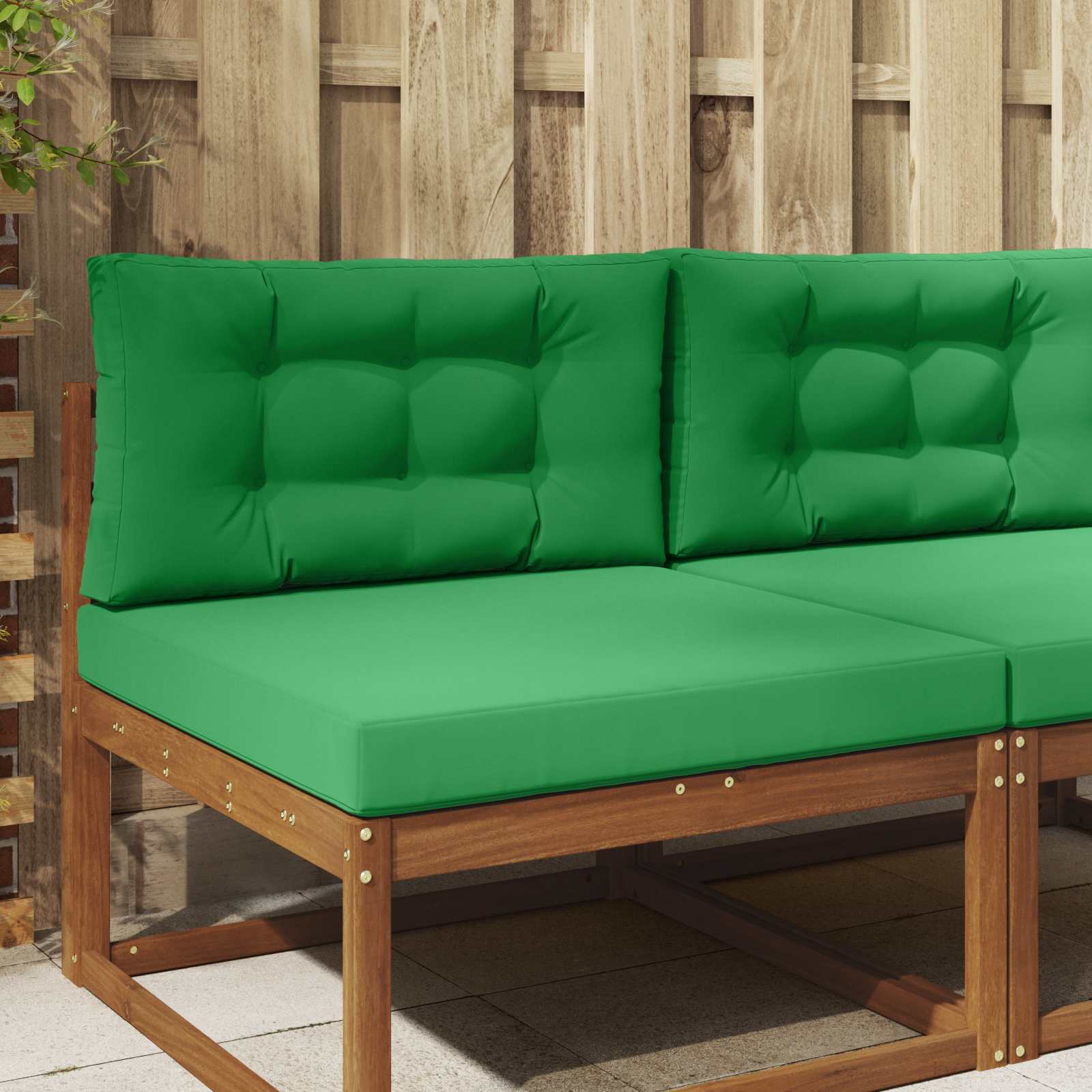 Cuscino per divano da esterno 2 pcs Verde Poliestere | homemem39