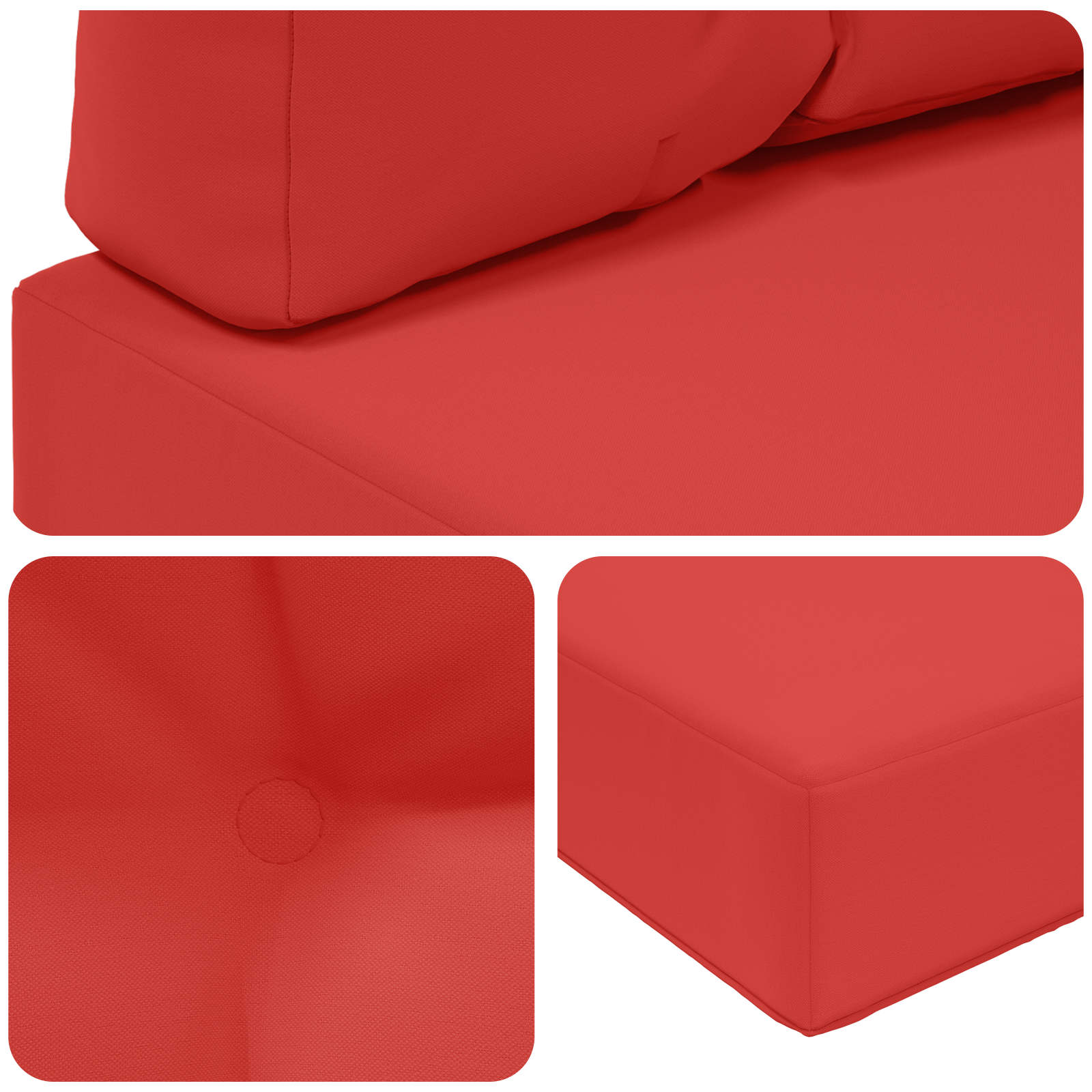 Cuscino per divano da esterno 2 pcs Rosso Poliestere | homemem39