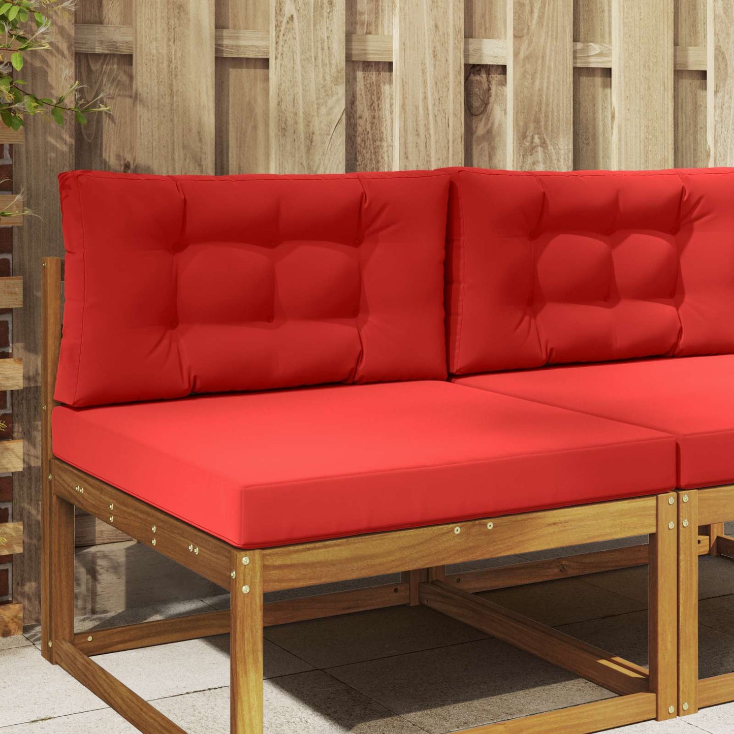 Cuscino per divano da esterno Poliestere Rosso 80 x 80 cm