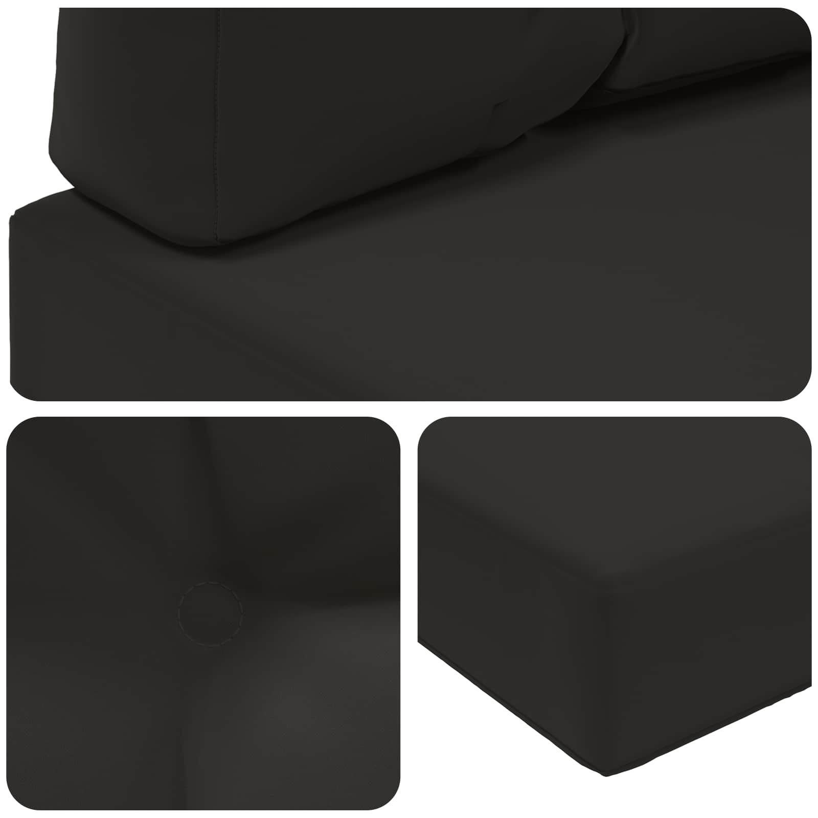 Cuscino per divano da esterno 2 pcs Nero Poliestere | homemem39