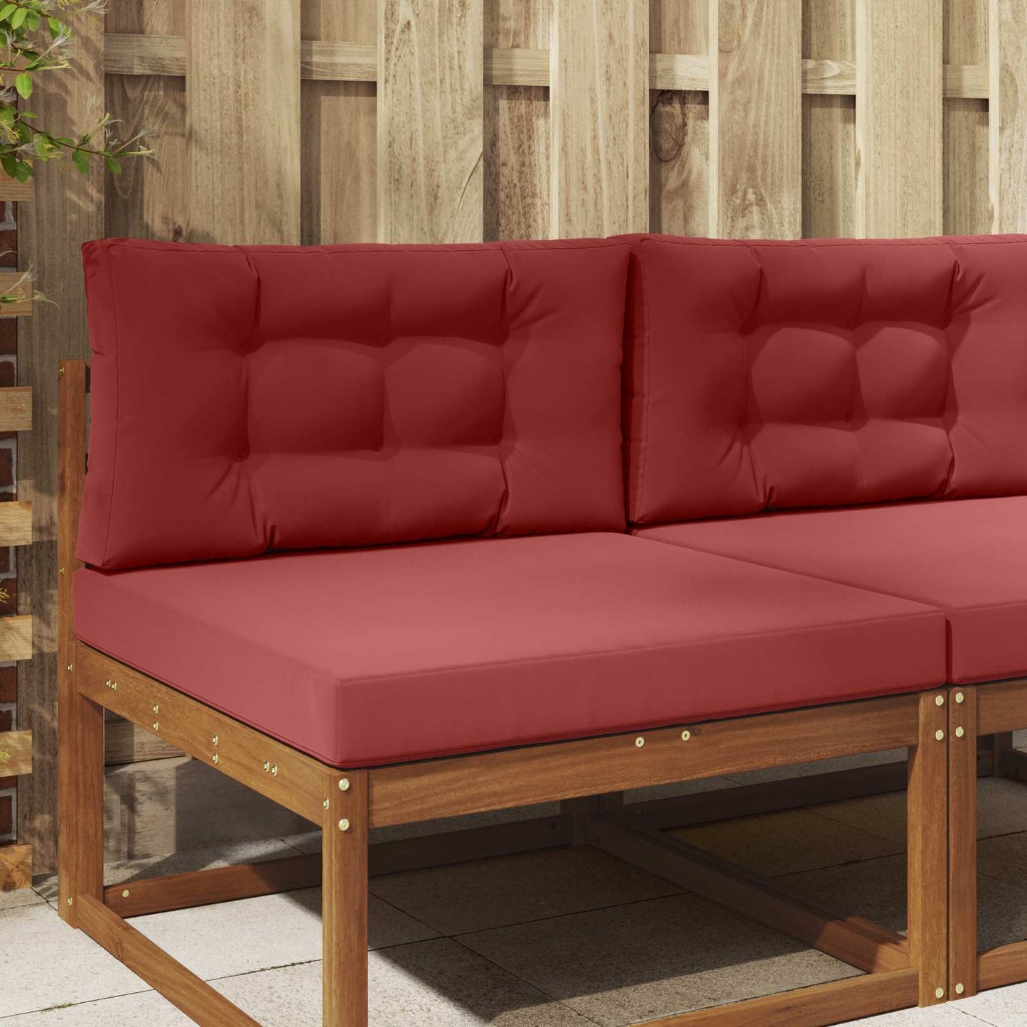 Cuscino per divano da esterno 2 pcs Rosso vino Poliestere | homemem39